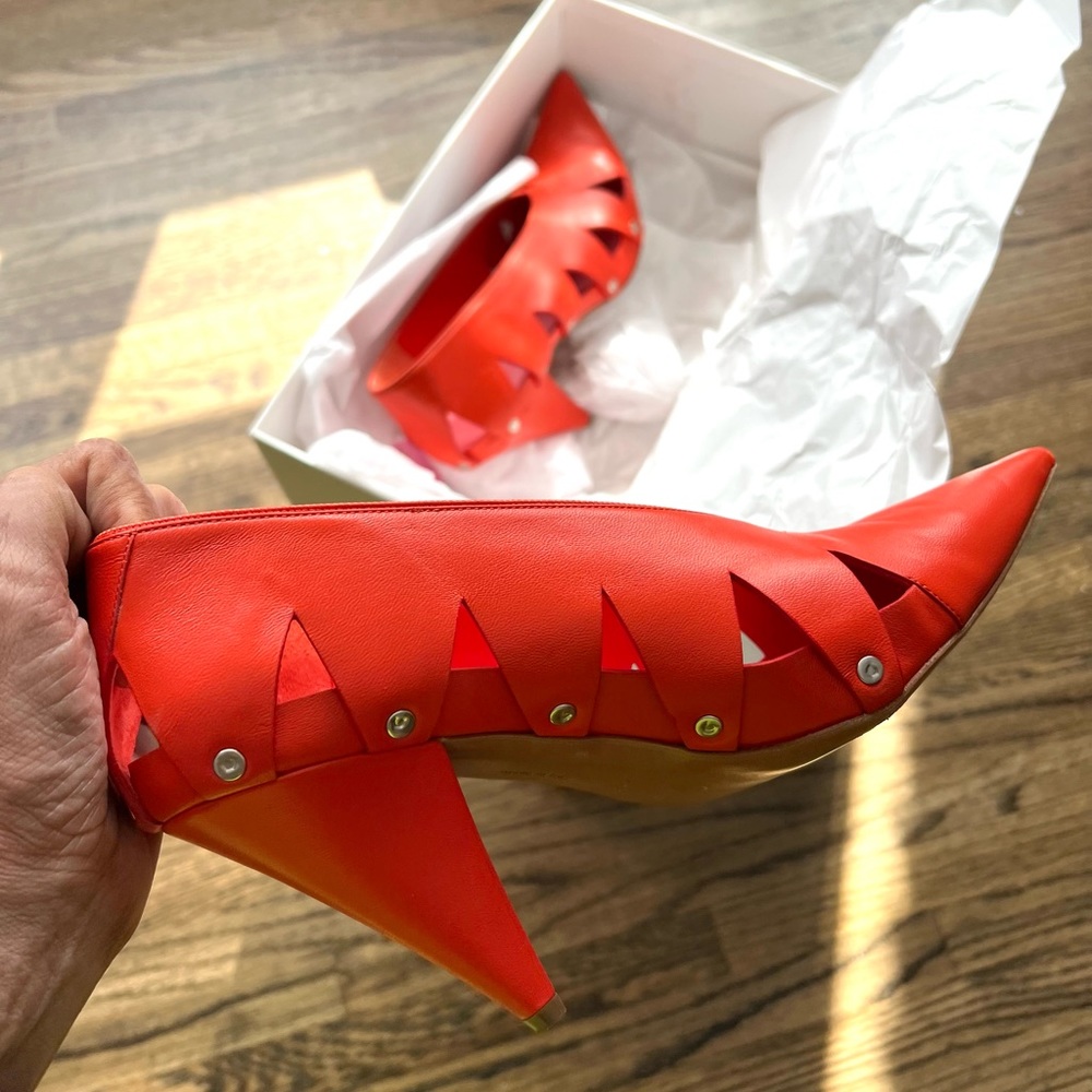 Celine Shoes, Red, Size 40.5, Original Box and Dustbag included